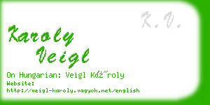 karoly veigl business card